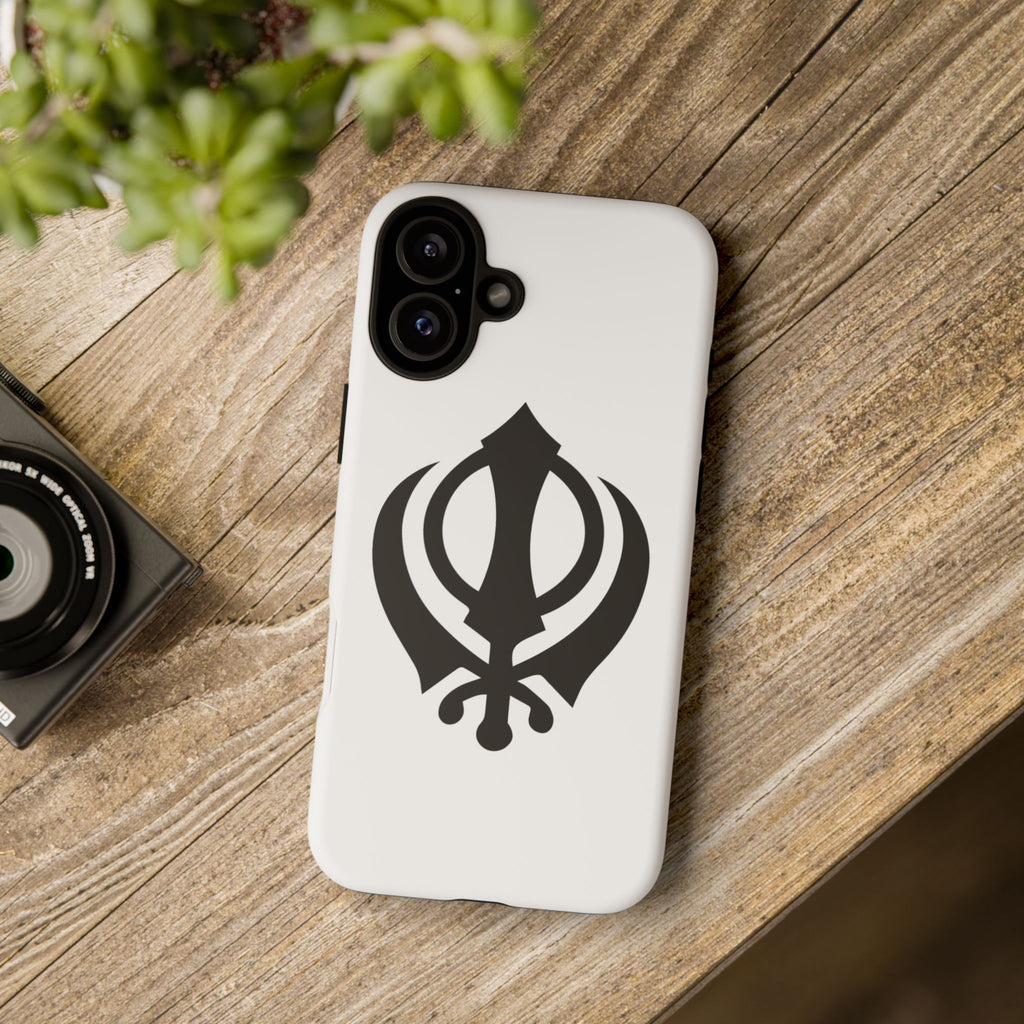 Sikh Khanda Phone Case • White