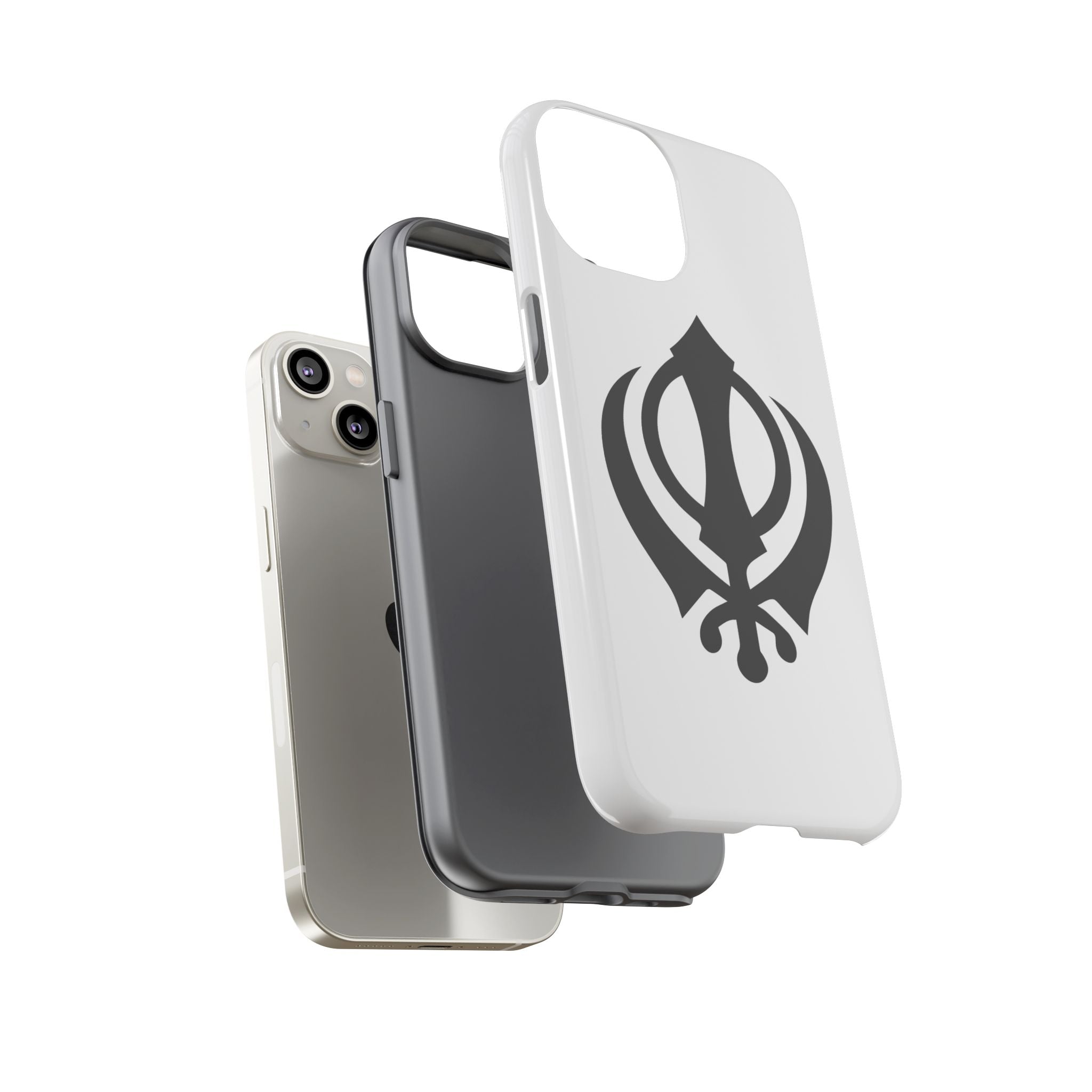 Sikh Khanda Phone Case • White
