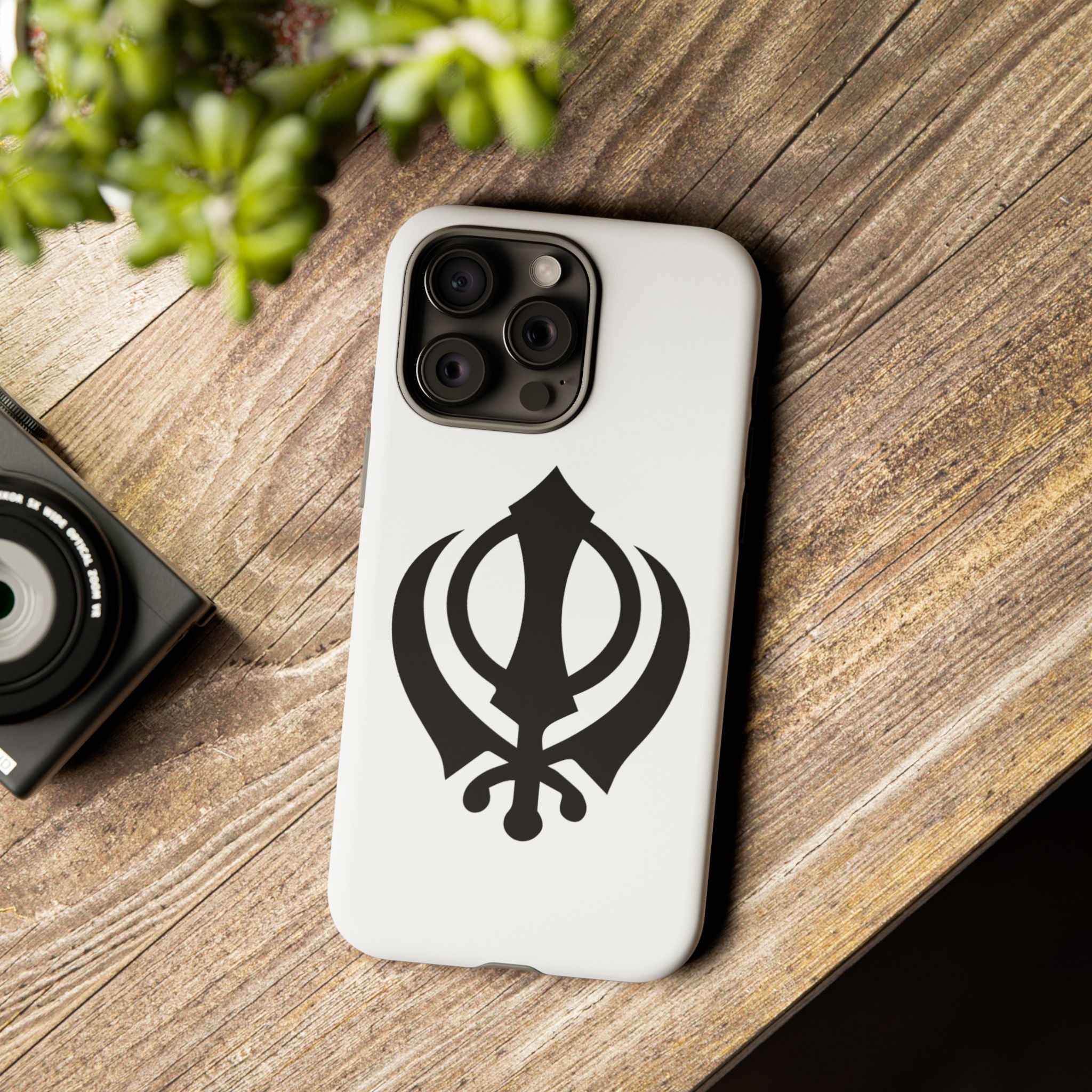 Sikh Khanda Phone Case • White
