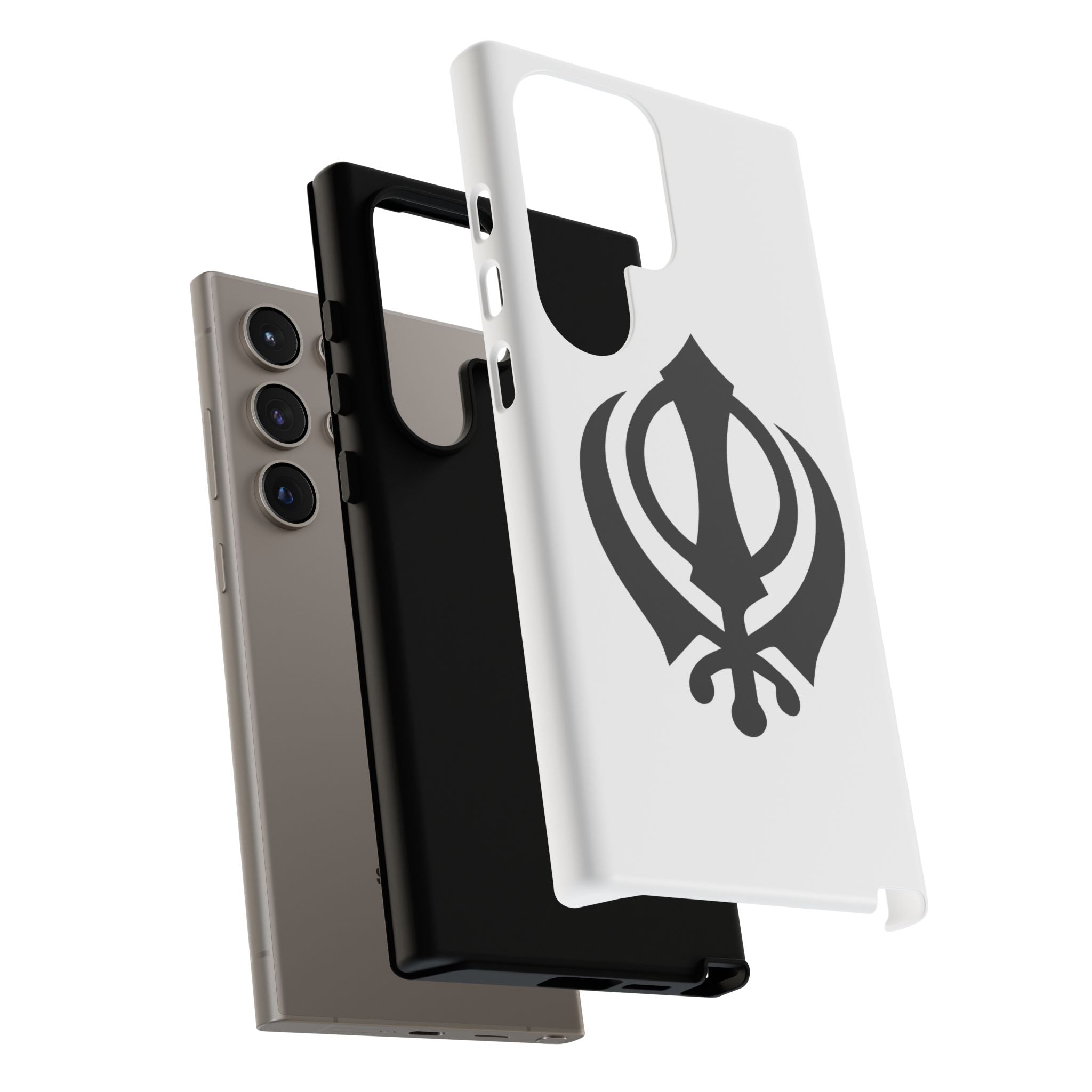 Sikh Khanda Phone Case • White