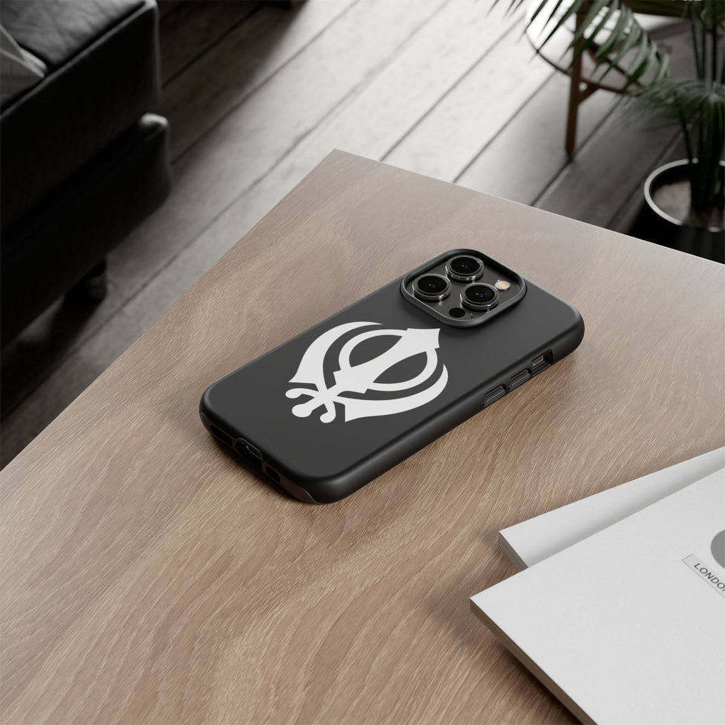 Sikh Khanda Phone Case • Black