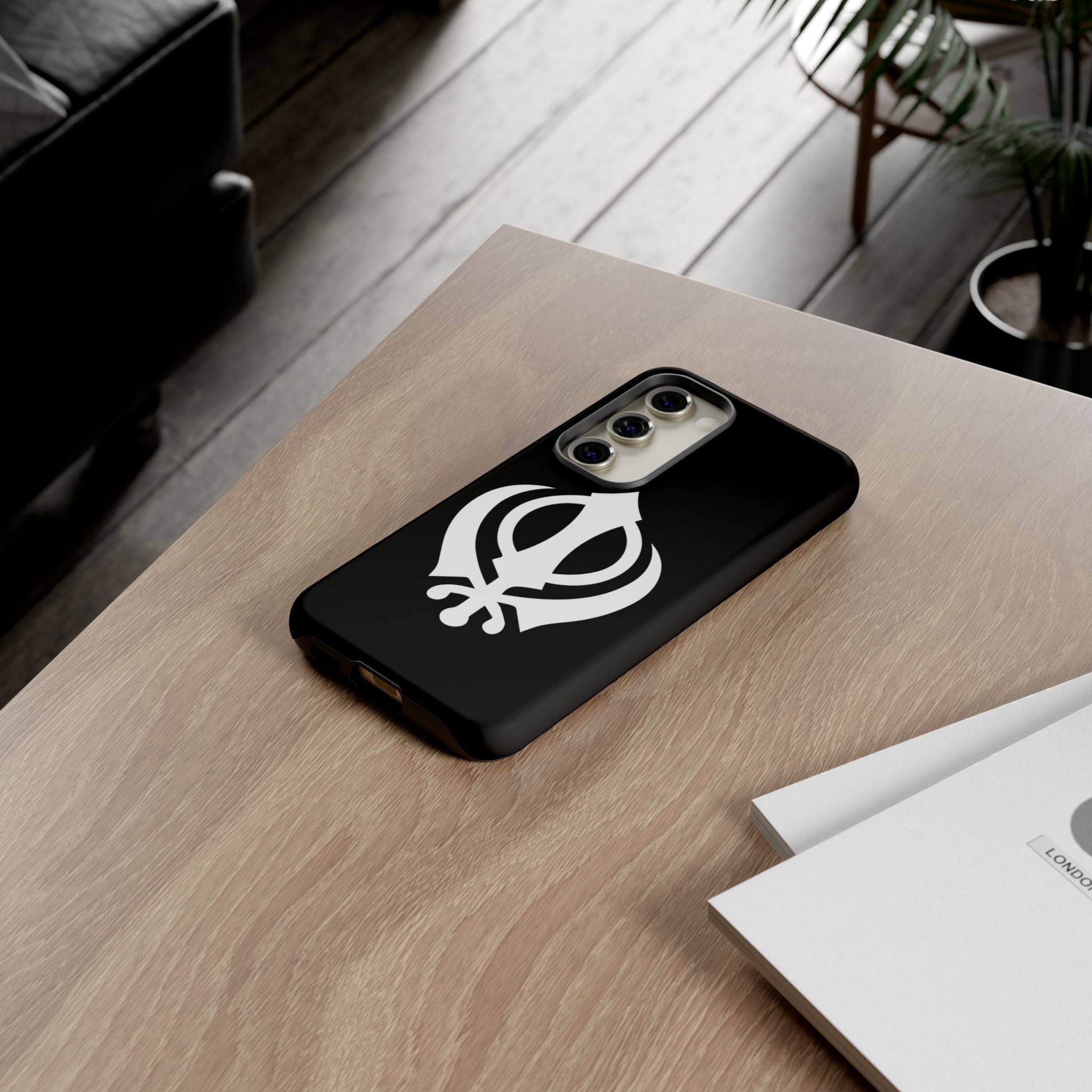 Sikh Khanda Phone Case • Black