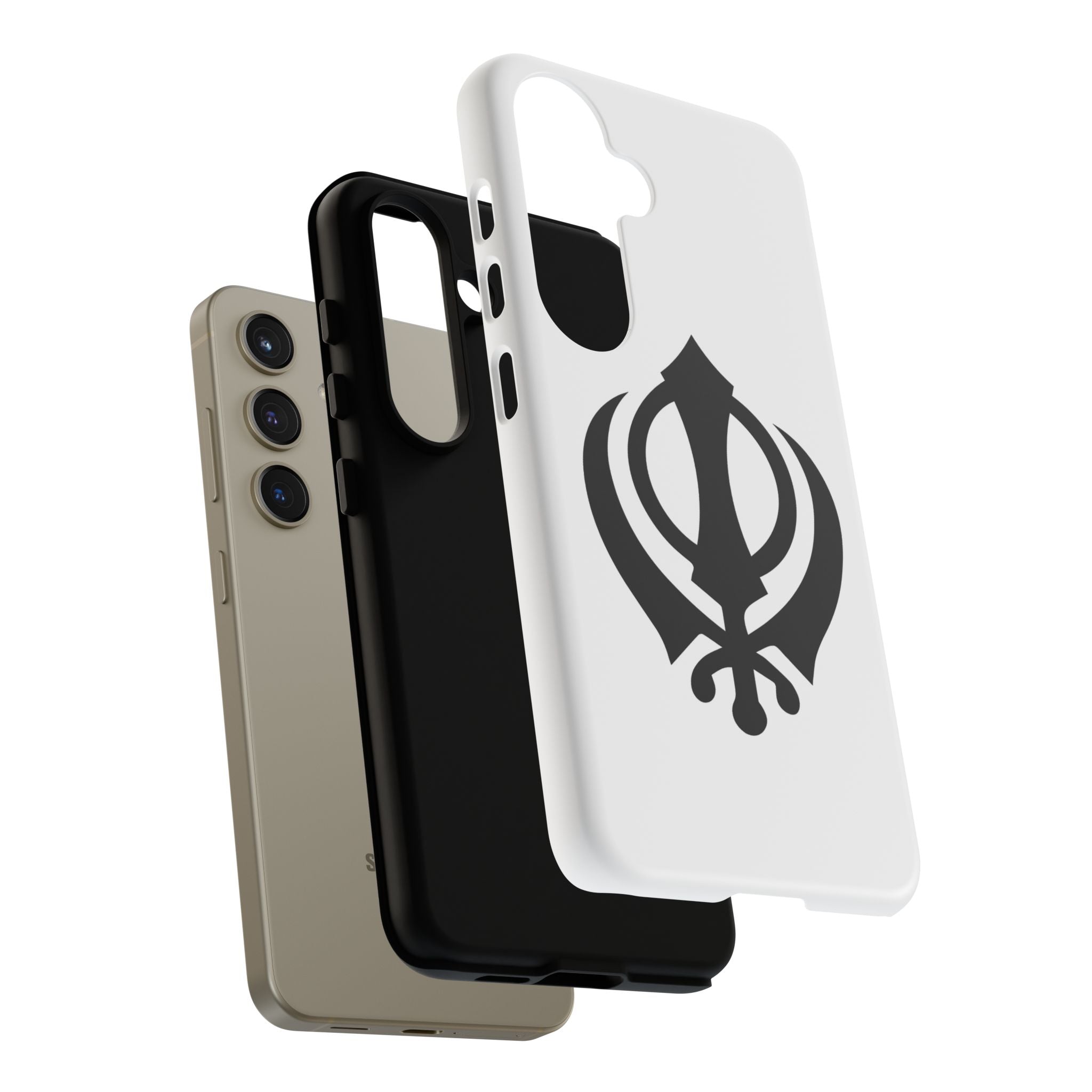 Sikh Khanda Phone Case • White