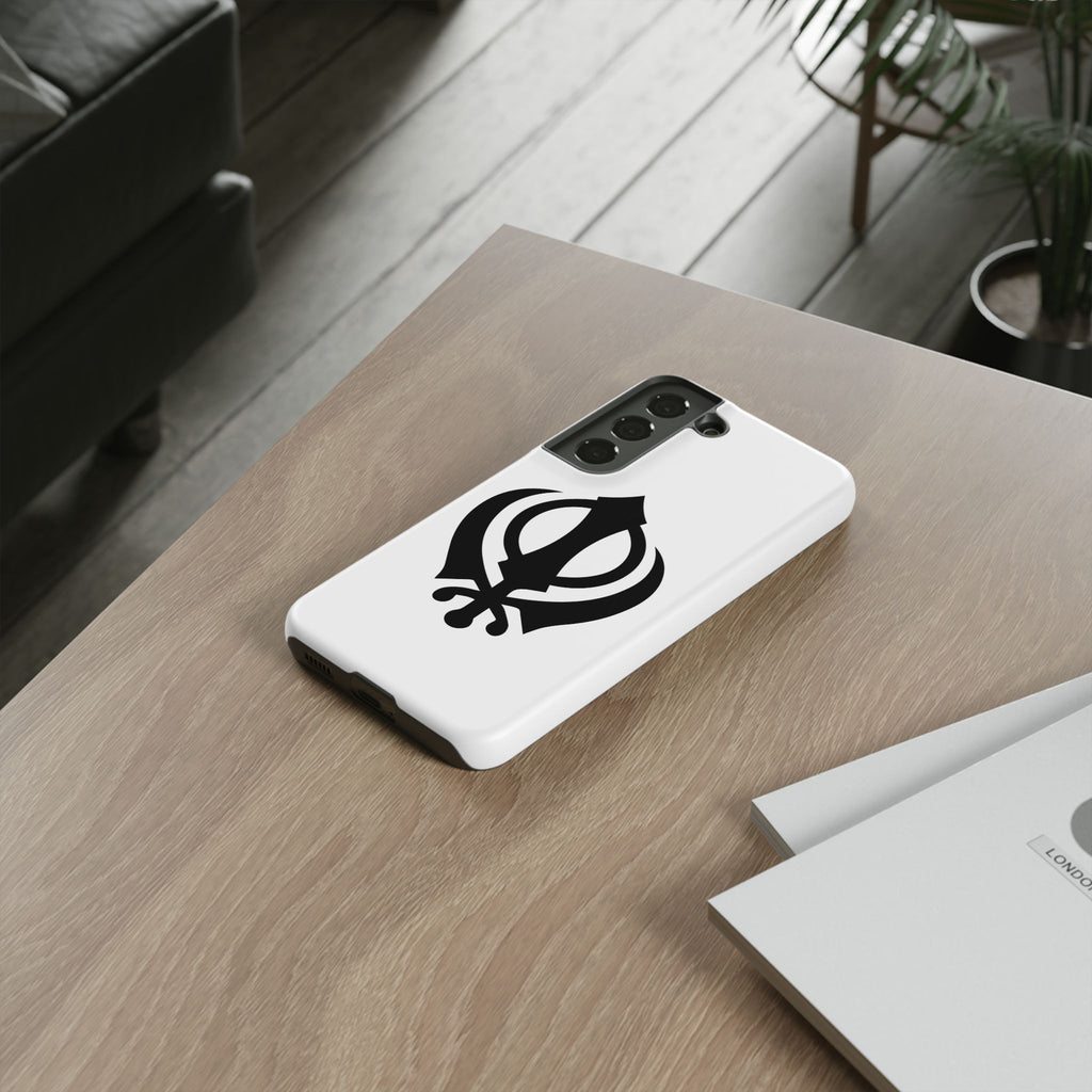 Sikh Khanda Phone Case • White