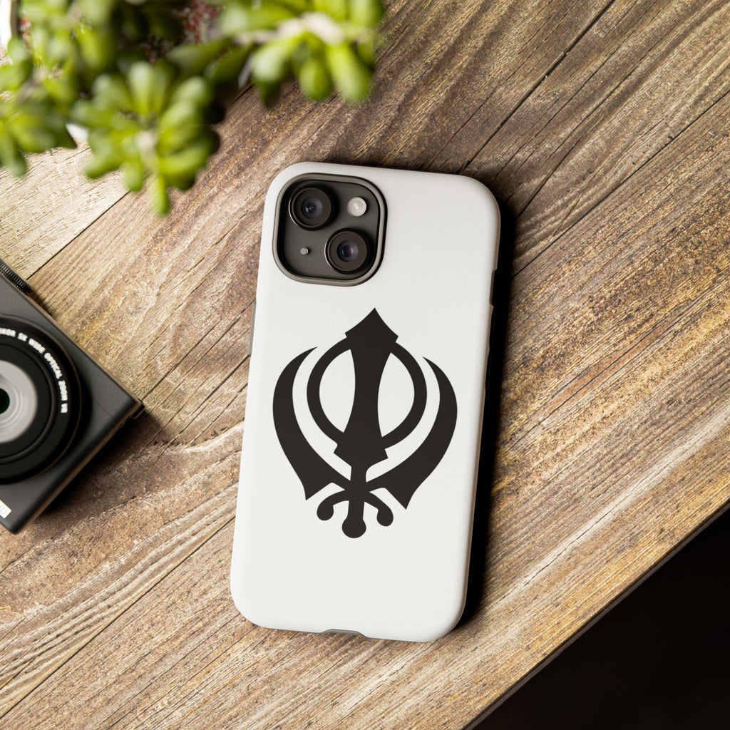 Sikh Khanda Phone Case • White