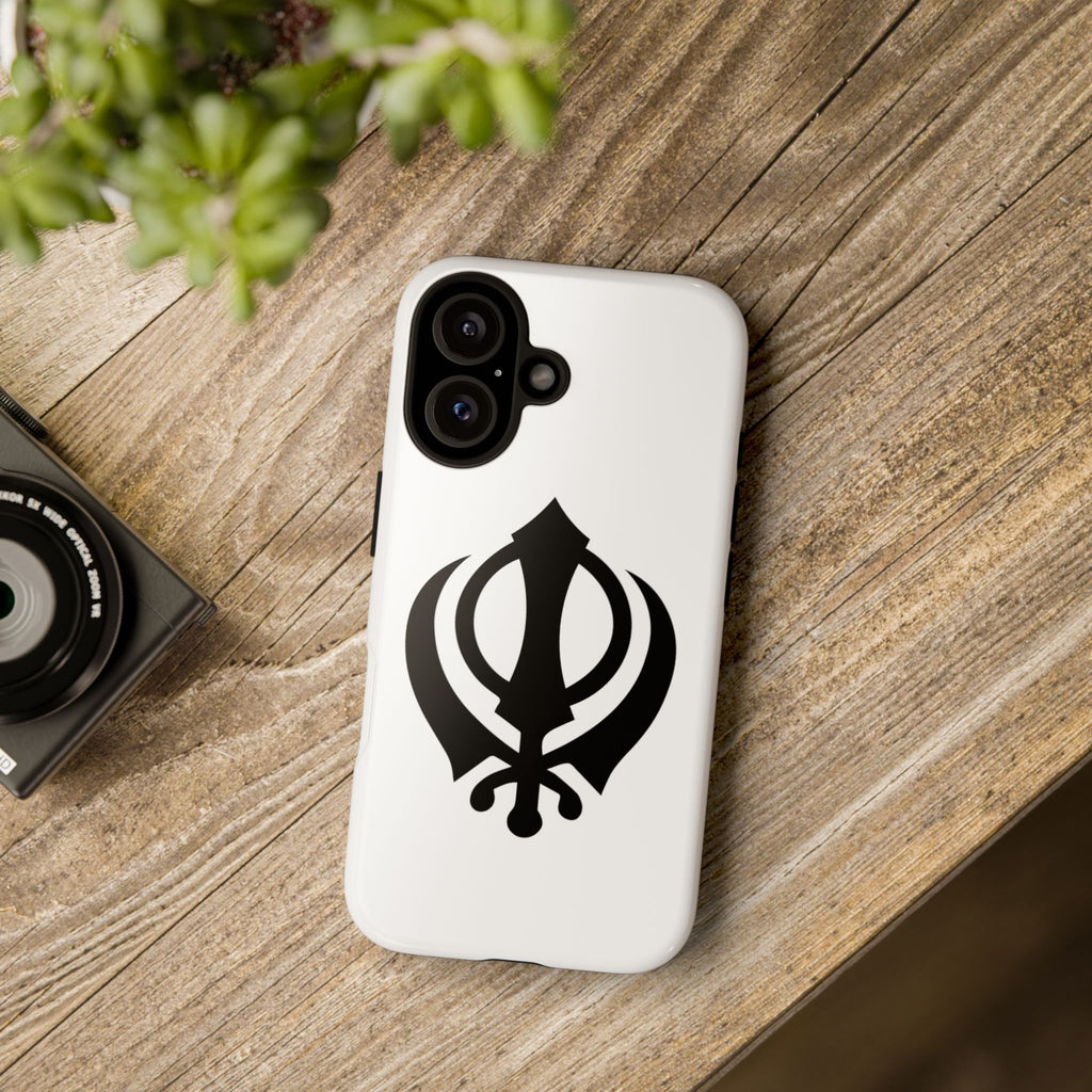 Sikh Khanda Phone Case • White