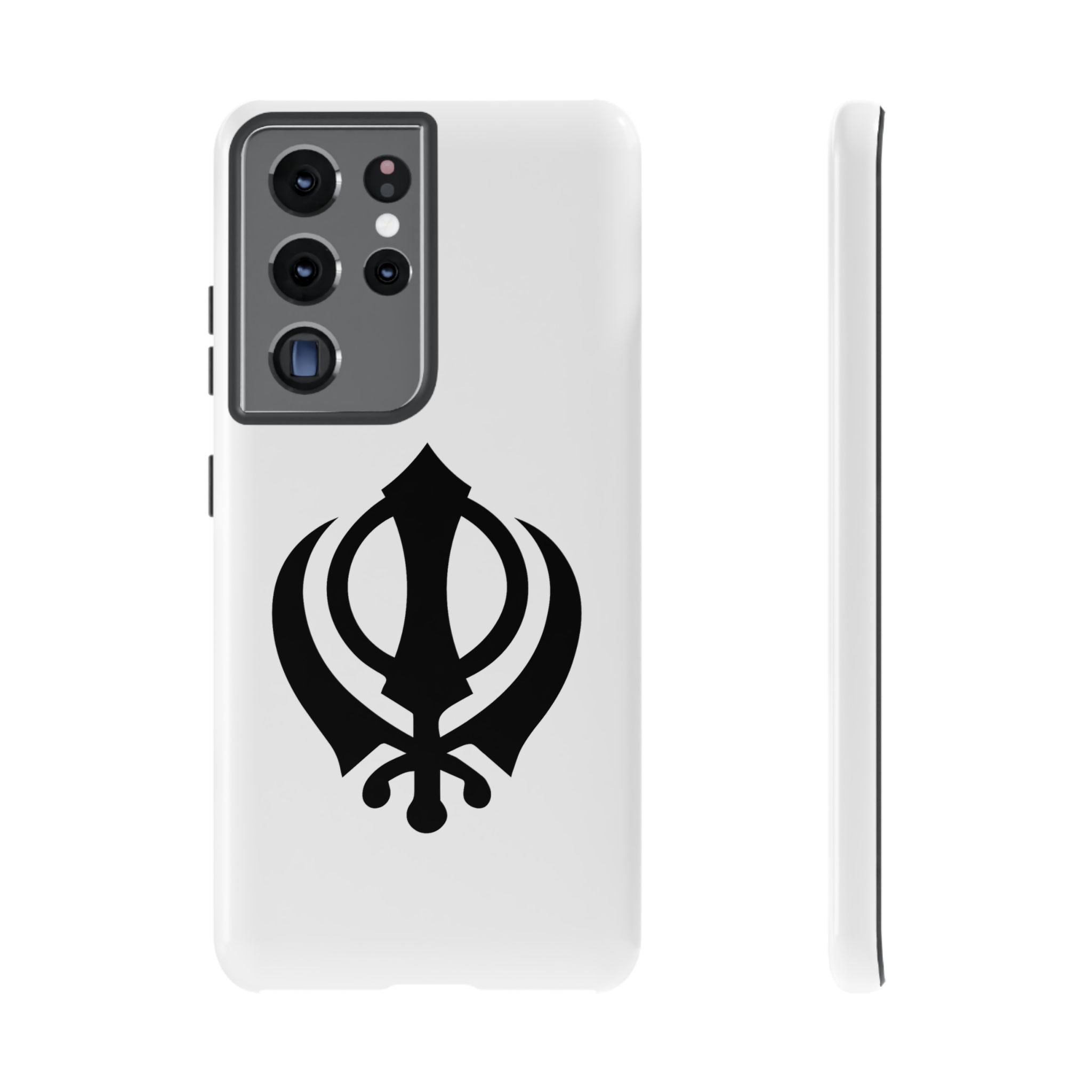 Sikh Khanda Phone Case • White