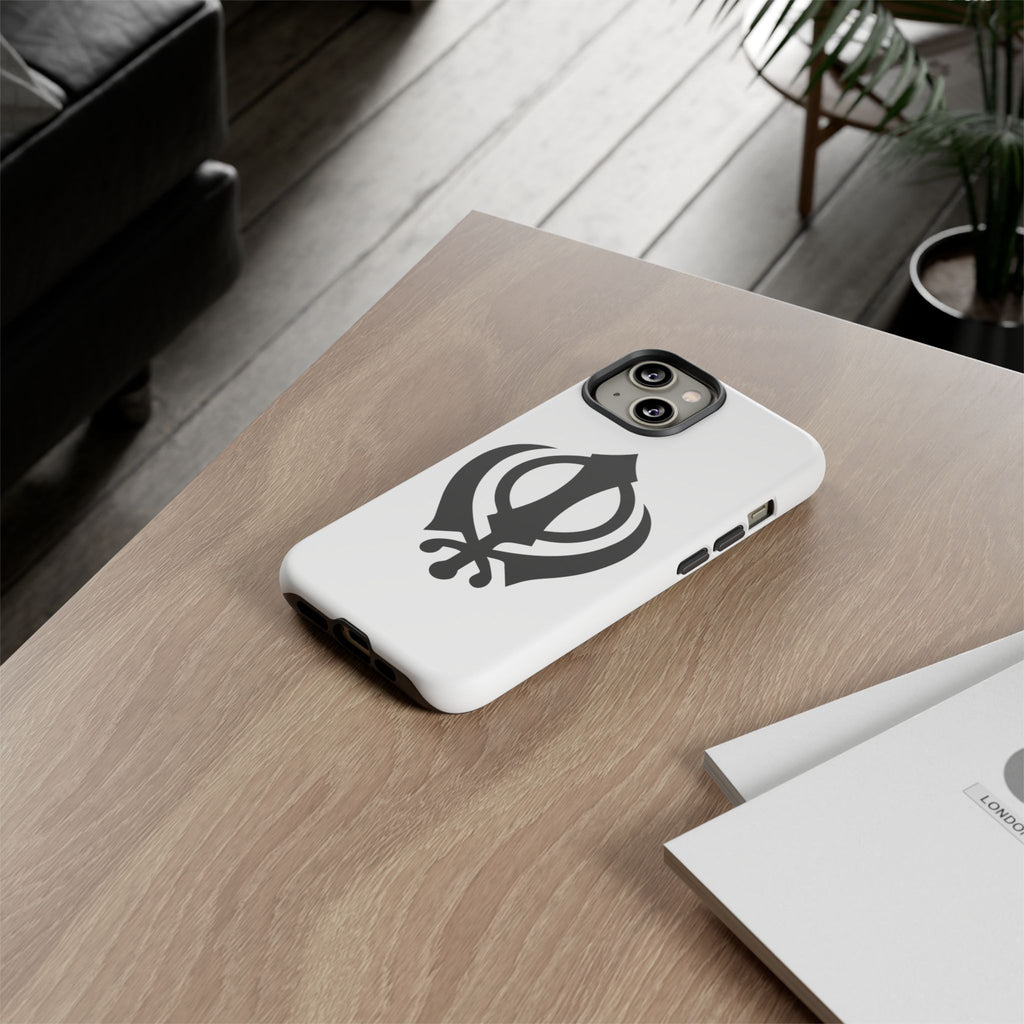 Sikh Khanda Phone Case • White