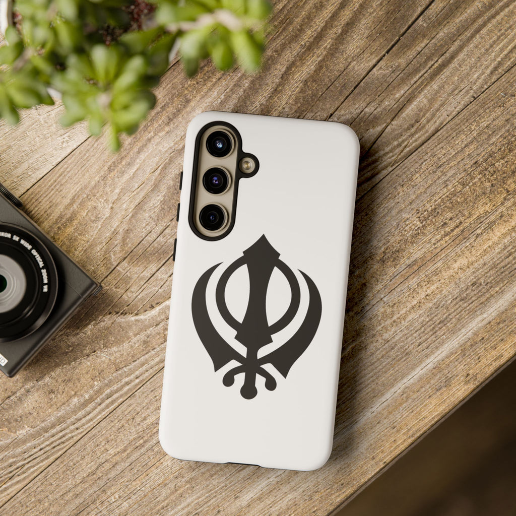 Sikh Khanda Phone Case • White