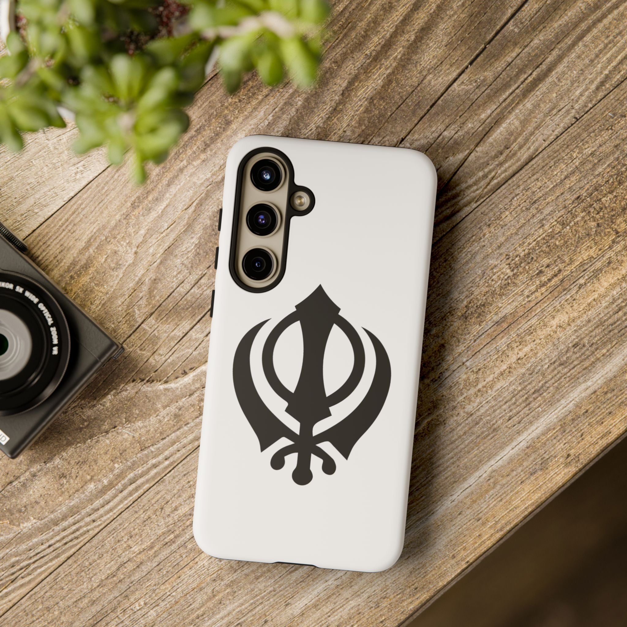 Sikh Khanda Phone Case • White
