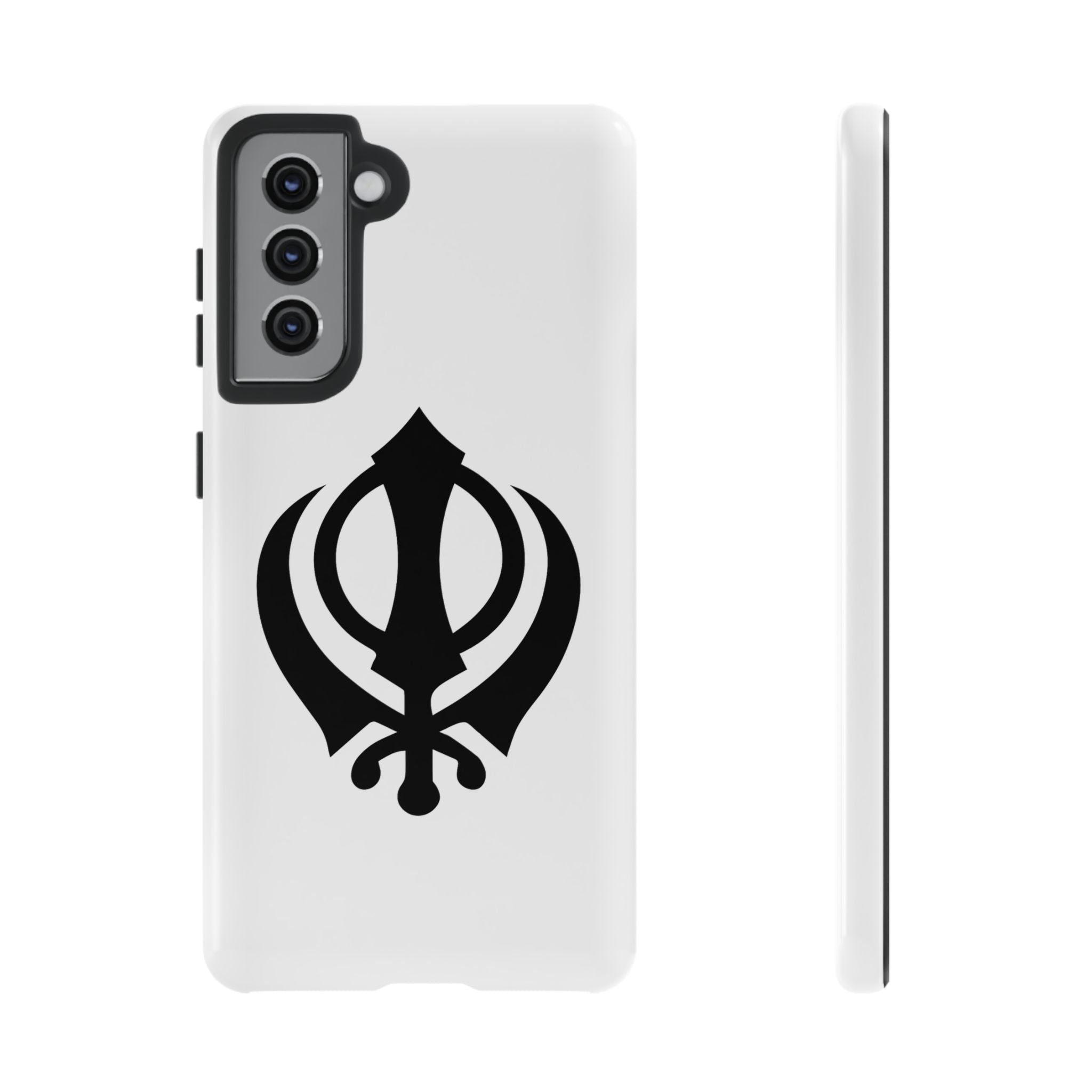 Sikh Khanda Phone Case • White