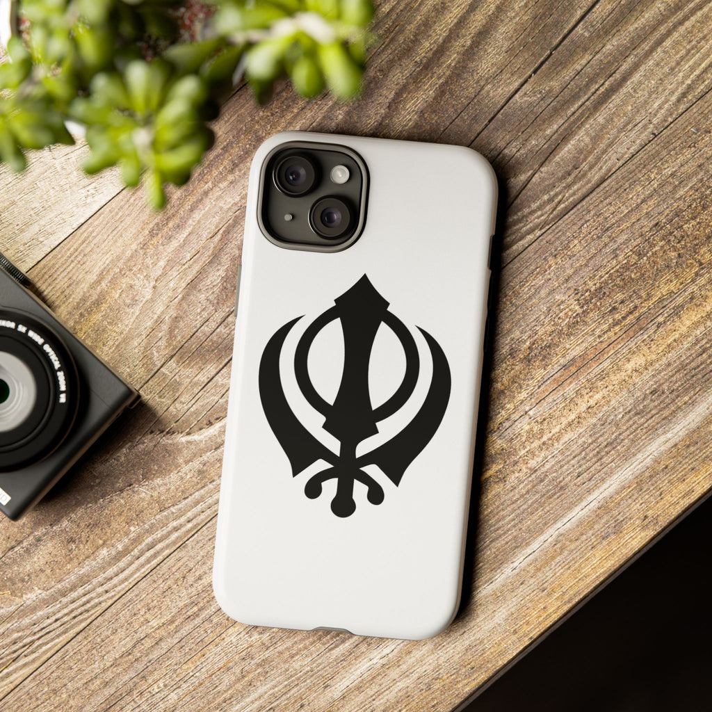 Sikh Khanda Phone Case • White